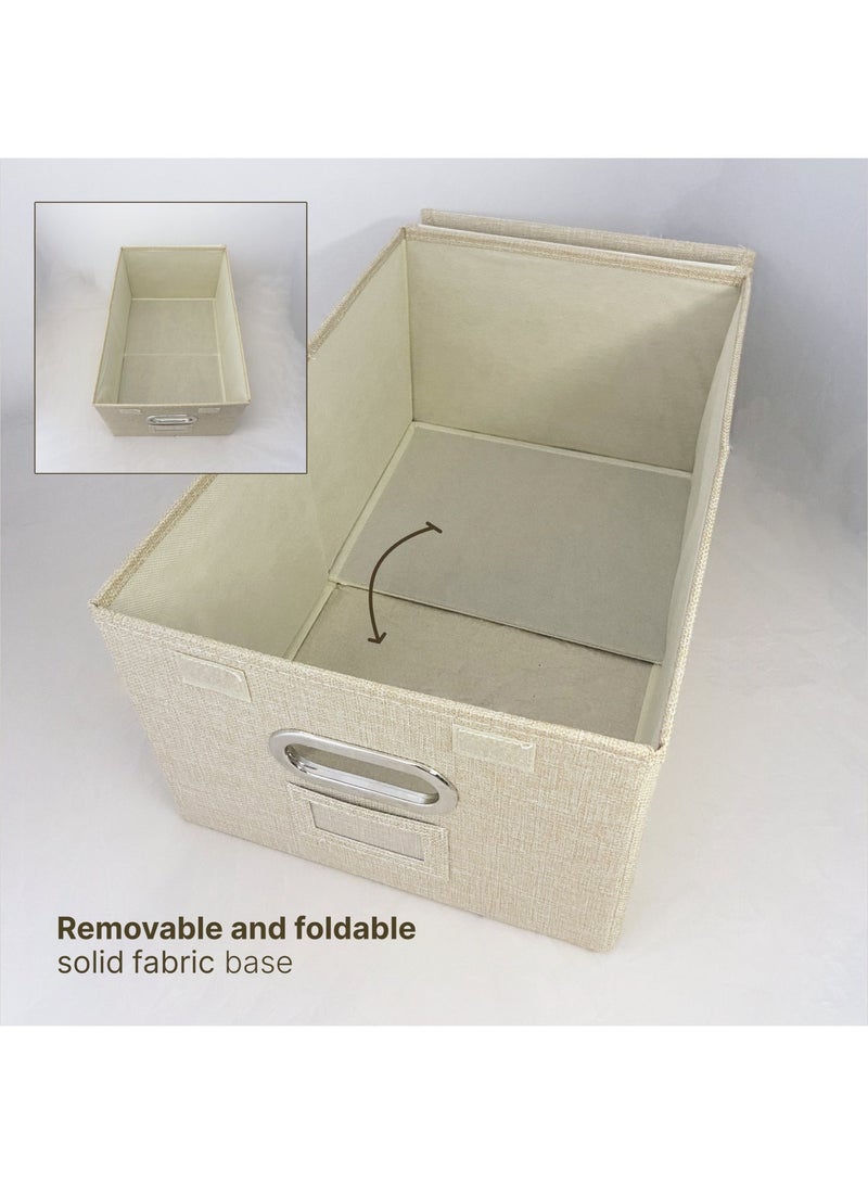 Fabric and Linen storage box for office and study - Image 5